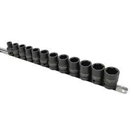 Набор ударных головок 1/2" 12 ед. 8,10,12~19,21,22мм (на планке) TOPTUL GAAQ1612M 26597 фото