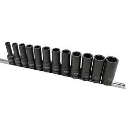 Набор ударных длинных головок 1/2" 12 ед. 8,10,12~19,21,22мм (на планке) TOPTUL GAAQ1614D 26598 фото