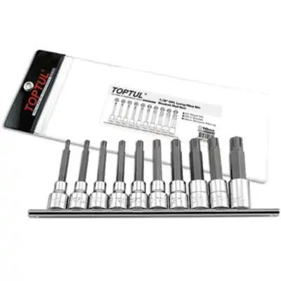Набор бит впрессованных в головку 1/2" RIBE M5-M16 10ед. длинных TOPTUL GAAG1003 19175 фото