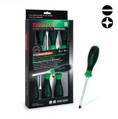 Набор ударных отверток с шестигранником 6 ед. PRO-PLUS SERIES GFE-0602 TOPTUL 27255 фото