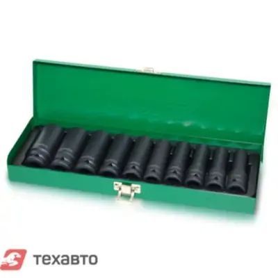 Набор головок ударных длинных 1/2" 10-24мм 10ед. TOPTUL GDAD1002 17598 фото