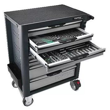 Тележка с инструментом (Pro-Plus) 7 секций 261ед. cерая TOPTUL GE-26109 19293 фото