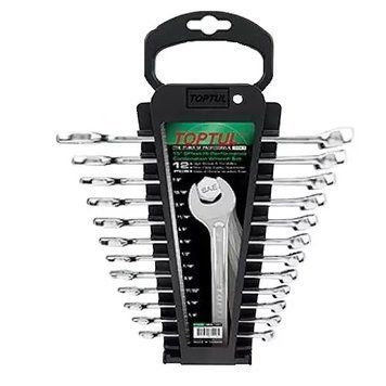 Набор ключей комбинированных на холдере 12 шт. дюймовый 1/4"-7/8" TOPTUL GBAC1201 19186 фото