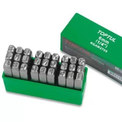 Набор клейм буквенных ударных 27ед. 4мм TOPTUL NGAW2704 20234 фото