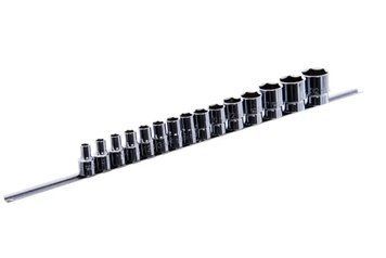 Набор головок 1/2" 15ед. 8~15,17,19,22,24,27,30,32мм (на планке) TOPTUL GAAQ1603U 19657 фото
