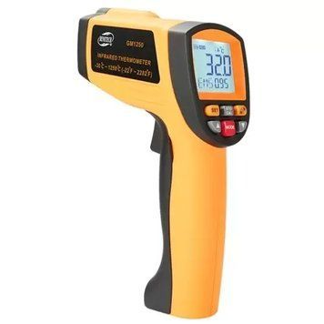 Бесконтактный инфракрасный термометр (пирометр) -30-1250&deg;C, 20:1, EMS=0,1-1 BENETECH GM1250 26076 фото
