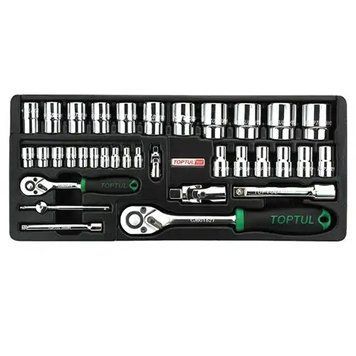 Набор инструмента 1/4"&1/2" 34ед. (в ложементе, тип В) TOPTUL GCAT3401 19257 фото