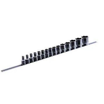 Набор головок 12-гр. 1/2" 15ед. 8~15,17,19,22,24,27,30,32мм (на планке) TOPTUL GAAQ1603U-12 19658 фото