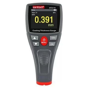 Толщиномер лакокрасочных покрытий HD-дисплей Fe/nFe, 0-1500мкм WINTACT WT2110 26253 фото