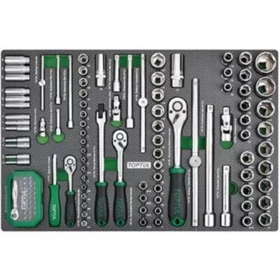 Набор инструмента 1/4", 3/8", 1/2" 126ед (в ложементе, тип D) TOPTUL GEDC611 19262 фото